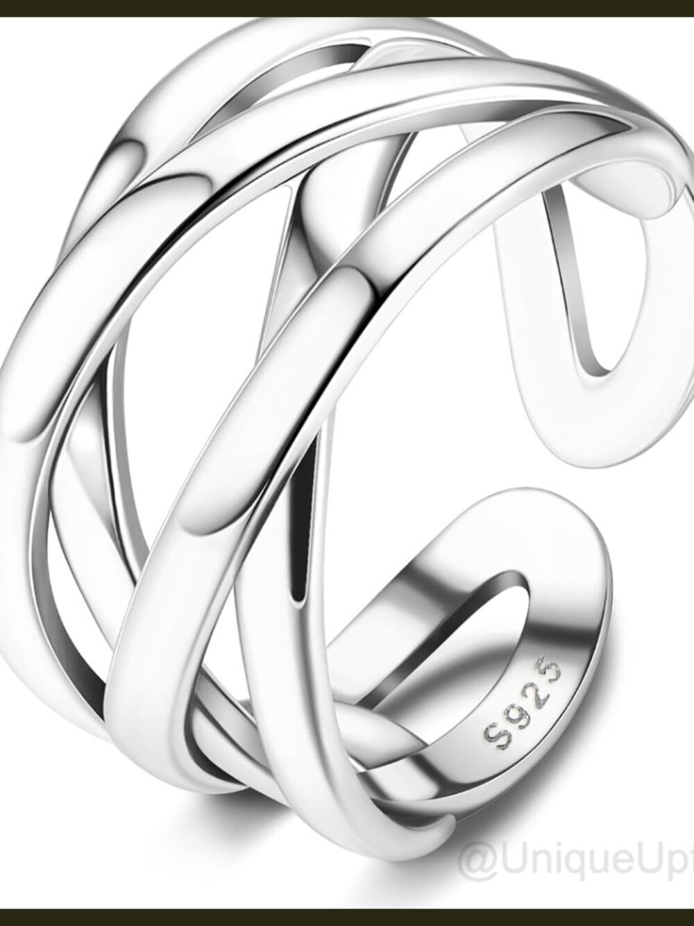 925 Sterling Silver Celtic Knot Open Ring Adjustable Knuckle Ring